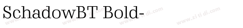 SchadowBT Bold字体转换